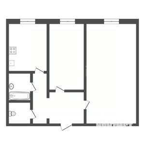 2-к квартира, вторичка, 54м2, 1/5 этаж