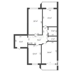 3-к квартира, вторичка, 84м2, 3/9 этаж