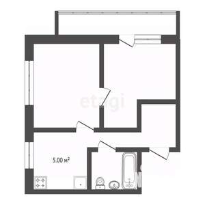 1-к квартира, вторичка, 32м2, 1/9 этаж