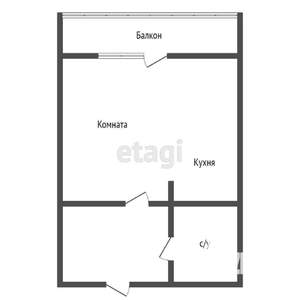 Студия квартира, вторичка, 32м2, 3/3 этаж