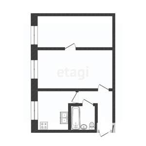 2-к квартира, вторичка, 44м2, 1/5 этаж