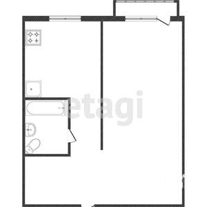 1-к квартира, вторичка, 28м2, 1/5 этаж