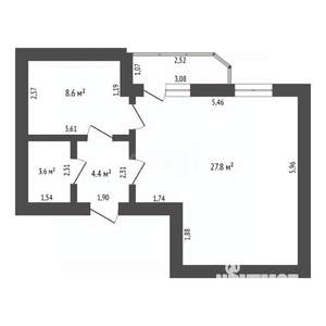 1-к квартира, вторичка, 45м2, 9/9 этаж