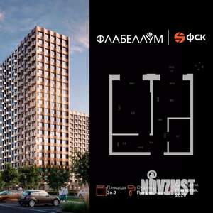 1-к квартира, вторичка, 36м2, 3/16 этаж