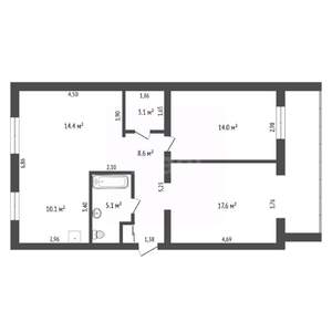3-к квартира, вторичка, 73м2, 6/6 этаж