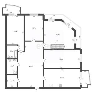 5-к квартира, вторичка, 212м2, 5/5 этаж
