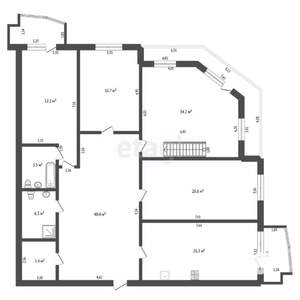 5-к квартира, вторичка, 212м2, 5/5 этаж