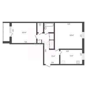 2-к квартира, вторичка, 50м2, 5/5 этаж
