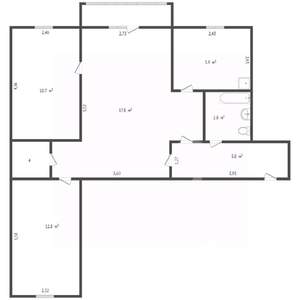 3-к квартира, вторичка, 74м2, 1/4 этаж