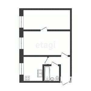 2-к квартира, вторичка, 44м2, 1/5 этаж
