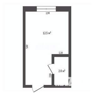 Студия квартира, вторичка, 19м2, 1/3 этаж