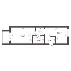 1-к квартира, вторичка, 40м2, 3/10 этаж