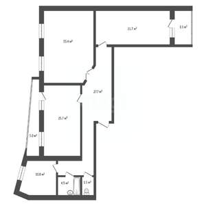 3-к квартира, вторичка, 140м2, 16/17 этаж