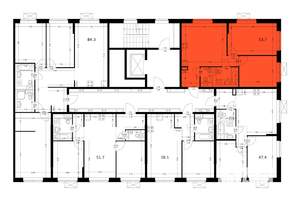 2-к квартира, вторичка, 54м2, 3/9 этаж