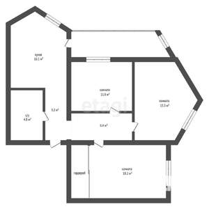 3-к квартира, вторичка, 78м2, 2/9 этаж