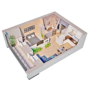 2-к квартира, строящийся дом, 49м2, 11/12 этаж