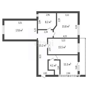 3-к квартира, вторичка, 90м2, 3/9 этаж