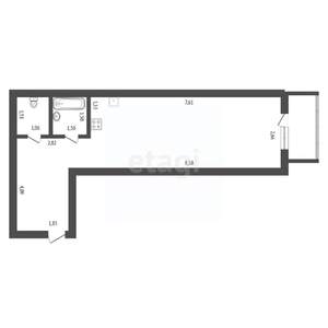 Студия квартира, вторичка, 33м2, 3/3 этаж