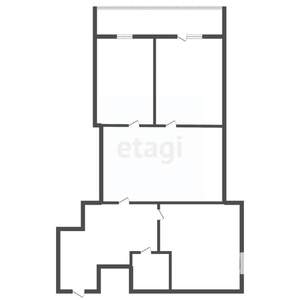 3-к квартира, вторичка, 55м2, 7/17 этаж