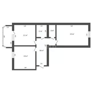 2-к квартира, вторичка, 61м2, 14/14 этаж