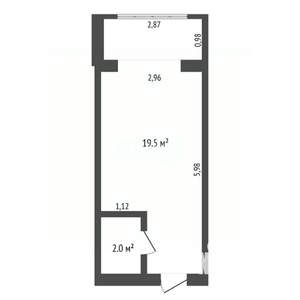 Студия квартира, вторичка, 22м2, 3/3 этаж