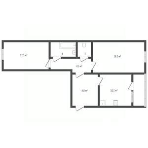2-к квартира, вторичка, 58м2, 5/6 этаж