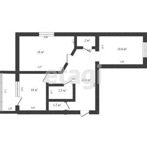 2-к квартира, вторичка, 53м2, 8/14 этаж