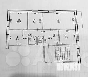 4-к квартира, вторичка, 71м2, 3/5 этаж