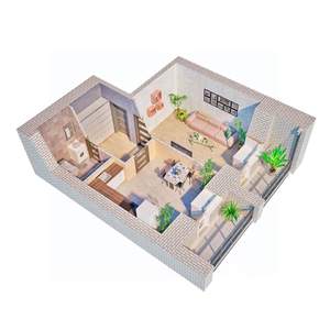 1-к квартира, строящийся дом, 45м2, 2/12 этаж