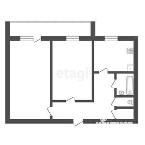 2-к квартира, вторичка, 53м2, 7/9 этаж