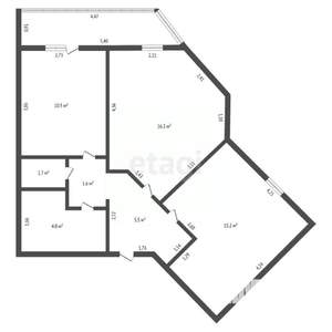 2-к квартира, вторичка, 55м2, 5/14 этаж