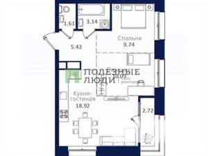 3-к квартира, вторичка, 52м2, 12/19 этаж