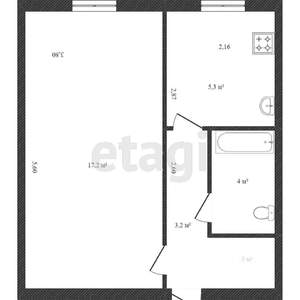 1-к квартира, вторичка, 29м2, 5/5 этаж