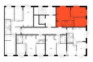 2-к квартира, вторичка, 54м2, 8/9 этаж