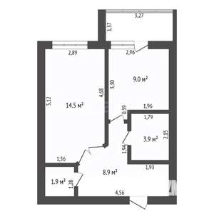 1-к квартира, вторичка, 38м2, 3/14 этаж