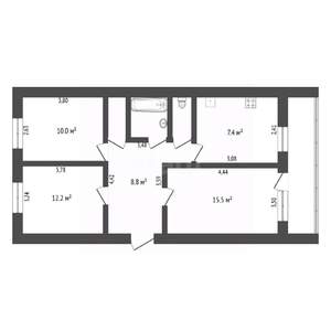 3-к квартира, вторичка, 61м2, 4/5 этаж