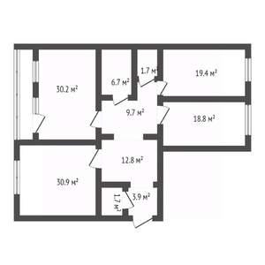 3-к квартира, вторичка, 59м2, 1/5 этаж
