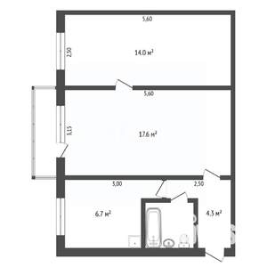 2-к квартира, вторичка, 45м2, 3/5 этаж