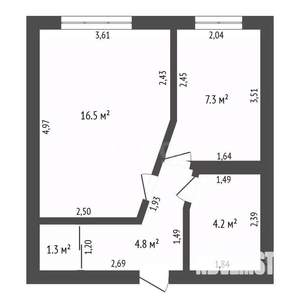 1-к квартира, вторичка, 34м2, 3/4 этаж