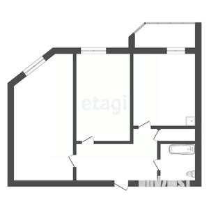 2-к квартира, вторичка, 60м2, 1/9 этаж