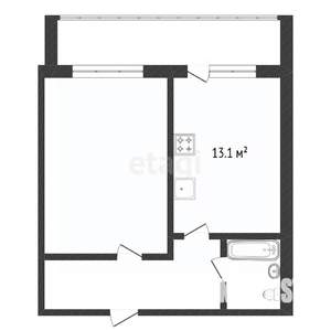 1-к квартира, вторичка, 45м2, 4/9 этаж