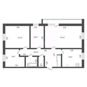 4-к квартира, вторичка, 70м2, 5/5 этаж