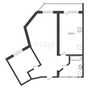 2-к квартира, вторичка, 52м2, 9/9 этаж