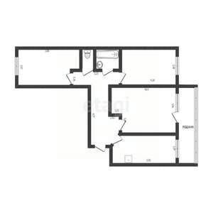 3-к квартира, вторичка, 68м2, 7/9 этаж