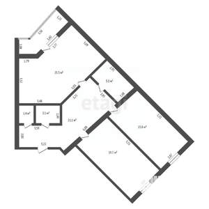 2-к квартира, вторичка, 92м2, 12/14 этаж