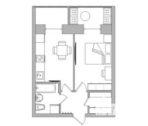 1-к квартира, вторичка, 38м2, 7/9 этаж