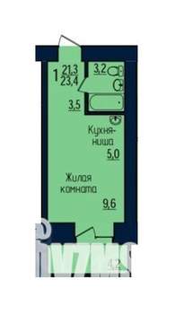 Студия квартира, вторичка, 23м2, 1/12 этаж