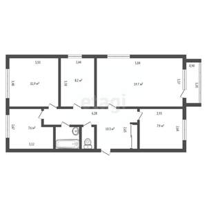 4-к квартира, вторичка, 70м2, 4/5 этаж