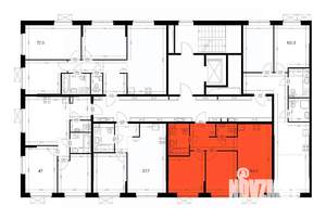 2-к квартира, вторичка, 53м2, 8/9 этаж