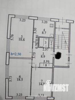 3-к квартира, вторичка, 73м2, 1/5 этаж